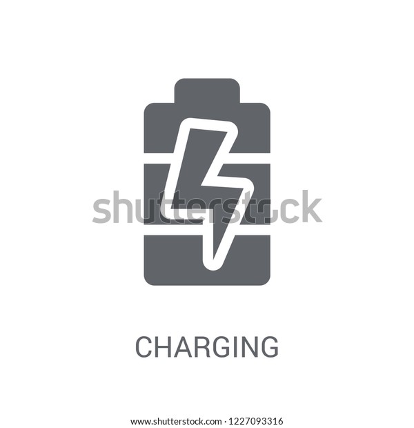 Charging icon. Trendy Charging logo\
concept on white background from Productivity collection. Suitable\
for use on web apps, mobile apps and print\
media.