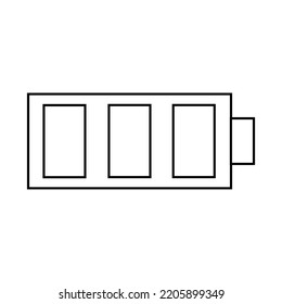 
Charging Image In Three Divisions. Vector Icon.