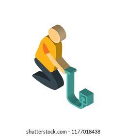 Charging isometric left top view 3D icon