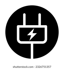Charging outlet icon. Plug icon on charging. Vector.