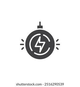 Ícone de vetor do bloco de carga. sinal plano preenchido para conceito móvel e web design. Ícone de glifo da Doca de Carregamento. Símbolo, ilustração de logotipo. Gráficos vetoriais