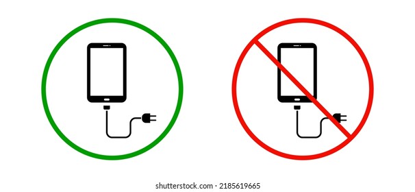 Carga permitida y carga prohibida conjunto de iconos. Restricciones de carga. Vector.