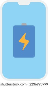ilustración plana del vector de batería del teléfono de carga
