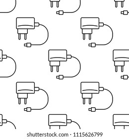 charging for the phone icon. Element of Appliances icon for mobile concept and web apps. Pattern repeat seamless charging for the phone icon. Can be used for web on white background