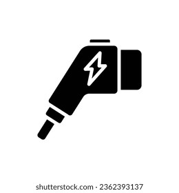 Charging Plug Filled Icon Vector Illustration 