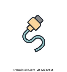 charging plug icon collection .design style with background