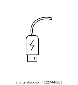 Charging Plug linear icon. Charging Plug concept stroke symbol design. Thin graphic elements vector illustration, outline pattern on a white background, eps 10.