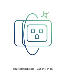 charging port icon with white background vector stock illustration