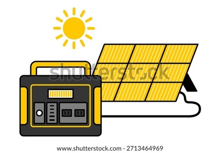 Charging a portable power source with a solar panel (photovoltaic power generation)