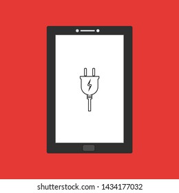 charging Power plug vector icon for web