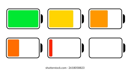 Charging process icon. Battery icon