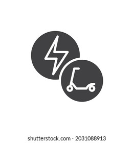Icono del vector de la motocicleta de carga. signo plano relleno para concepto móvil y diseño web. Icono de glifo de carga de scooter eléctrico. Símbolo, ilustración del logotipo. Gráficos vectoriales