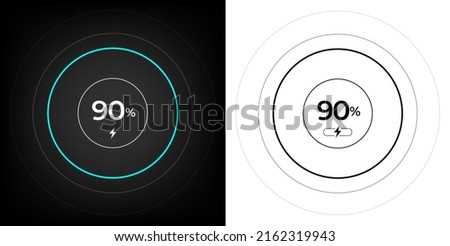 Charging screen 90% percent, screen cell phone display while charging battery