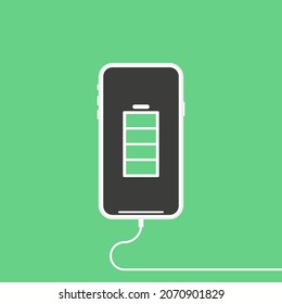 Laden der Smartphone-Illustration. Vektorgrafik in flachem Design