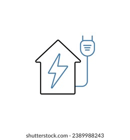 icono de línea de concepto de estación de carga. Ilustración de elemento simple. diseño de símbolos de esquema de concepto de estación de carga.