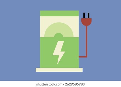 Charging station. Ecology Vector Symbol Illustration.