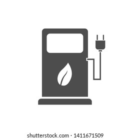 Charging station for electric car icon. Vector illustration