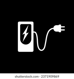 Charging station for electric car icon Vector Illustration