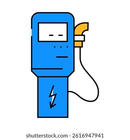 charging station electric line icon vector. charging station electric sign. isolated symbol illustration