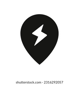 charging station, electricity charging vector icon