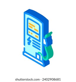charging station energy isometric icon vector. charging station energy sign. isolated symbol illustration
