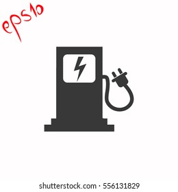 Charging station grey icon.