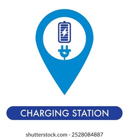 Estação de carregamento para uso doméstico ou de escritório. Sinalização interior ou exterior