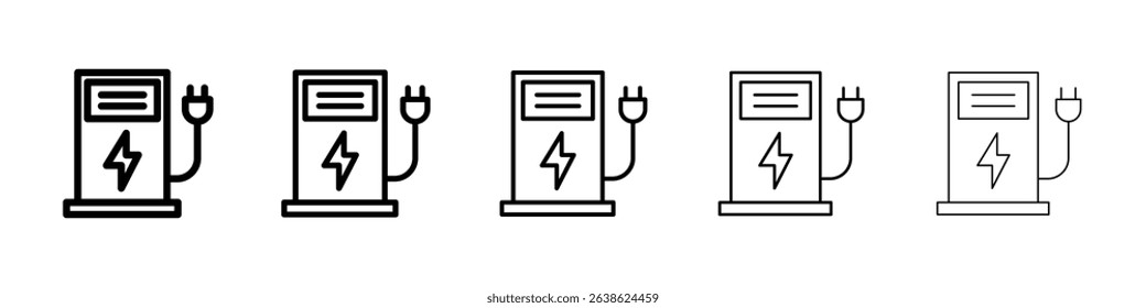 Charging station icon concept. graphic design, logo, Web, UI.