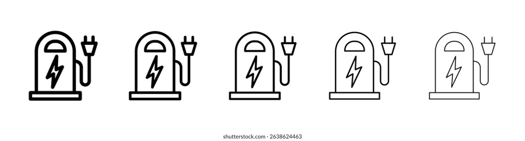 Charging station icon concept. graphic design, logo, Web, UI.