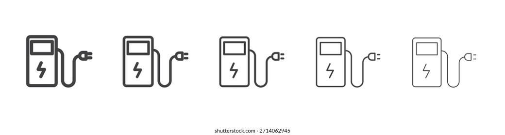 Symboldesign der Ladestation, Logo, App, Benutzeroberfläche. Vektorgrafik, EPS
