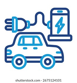 Charging Station Icon Element For Design