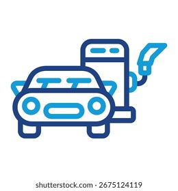 Charging Station Icon Element For Design