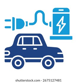 Charging Station Icon Element For Design