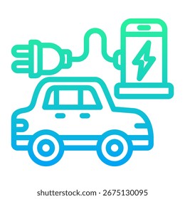Charging Station Icon Element For Design