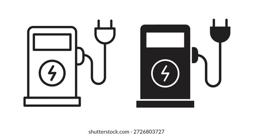 Ladestation Symbol flach einfaches Symbol. Liner Version - Stock-Vektor.