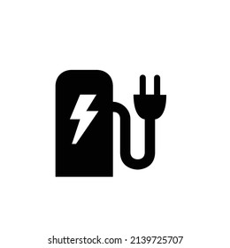 charging station icon. Flat style design isolated on white background.