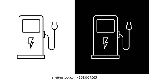 Ladestation Symbol Flat Stil Logo Vektor. perfekt für UI-Designs