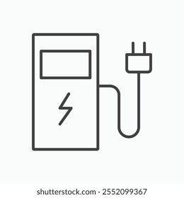 Charging station icon. line style vector icon.