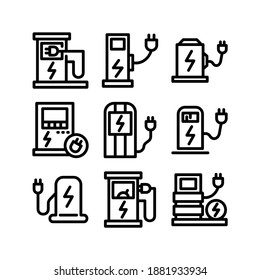 Charging Station icon or logo isolated sign symbol vector illustration - Collection of high quality black style vector icons
