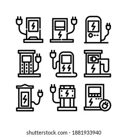 Charging Station icon or logo isolated sign symbol vector illustration - Collection of high quality black style vector icons
