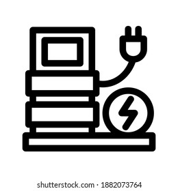 Charging Station icon or logo isolated sign symbol vector illustration - high quality black style vector icons
