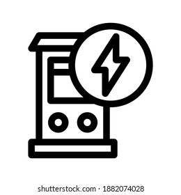 Charging Station icon or logo isolated sign symbol vector illustration - high quality black style vector icons
