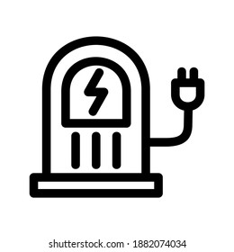 Charging Station icon or logo isolated sign symbol vector illustration - high quality black style vector icons
