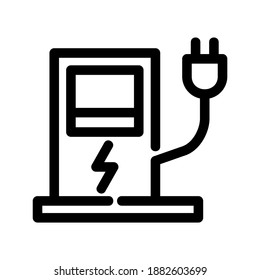 Charging Station icon or logo isolated sign symbol vector illustration - high quality black style vector icons
