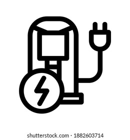 Charging Station icon or logo isolated sign symbol vector illustration - high quality black style vector icons
