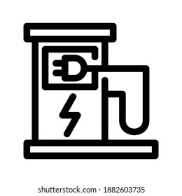 Charging Station icon or logo isolated sign symbol vector illustration - high quality black style vector icons
