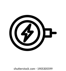 icono de estación de carga o logotipo símbolo de signo aislado ilustración vectorial de alta calidad vectores de estilo negro

