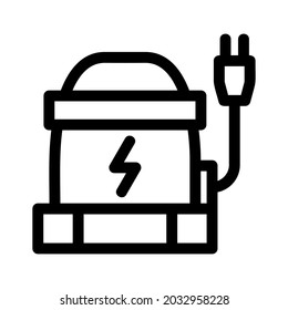Symbol oder Logo einer Ladestation, einzelne Zeichen, Vektorgrafik - hochwertige Vektorsymbole mit schwarzem Stil
