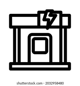 icono de estación de carga o logotipo símbolo de signo aislado ilustración vectorial de alta calidad vectores de estilo negro

