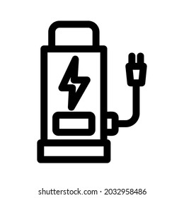 icono de estación de carga o logotipo símbolo de signo aislado ilustración vectorial de alta calidad vectores de estilo negro
